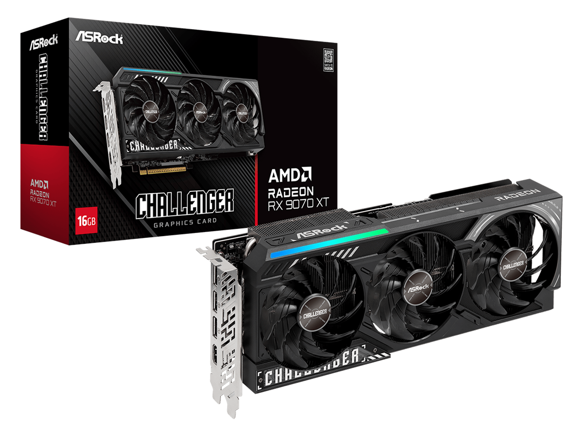ASROCK VGA RX 9070 XT CL16GB GDDR6, 256bit, 3xDP, HDMI