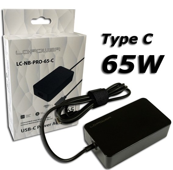 LC-Power Notebook Adaptor 65WUSB Type C
