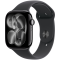 Apple Watch Series 11 GPS 46mm Jet Black Aluminium Case with Black Sport Band - M/L,Model A3333
