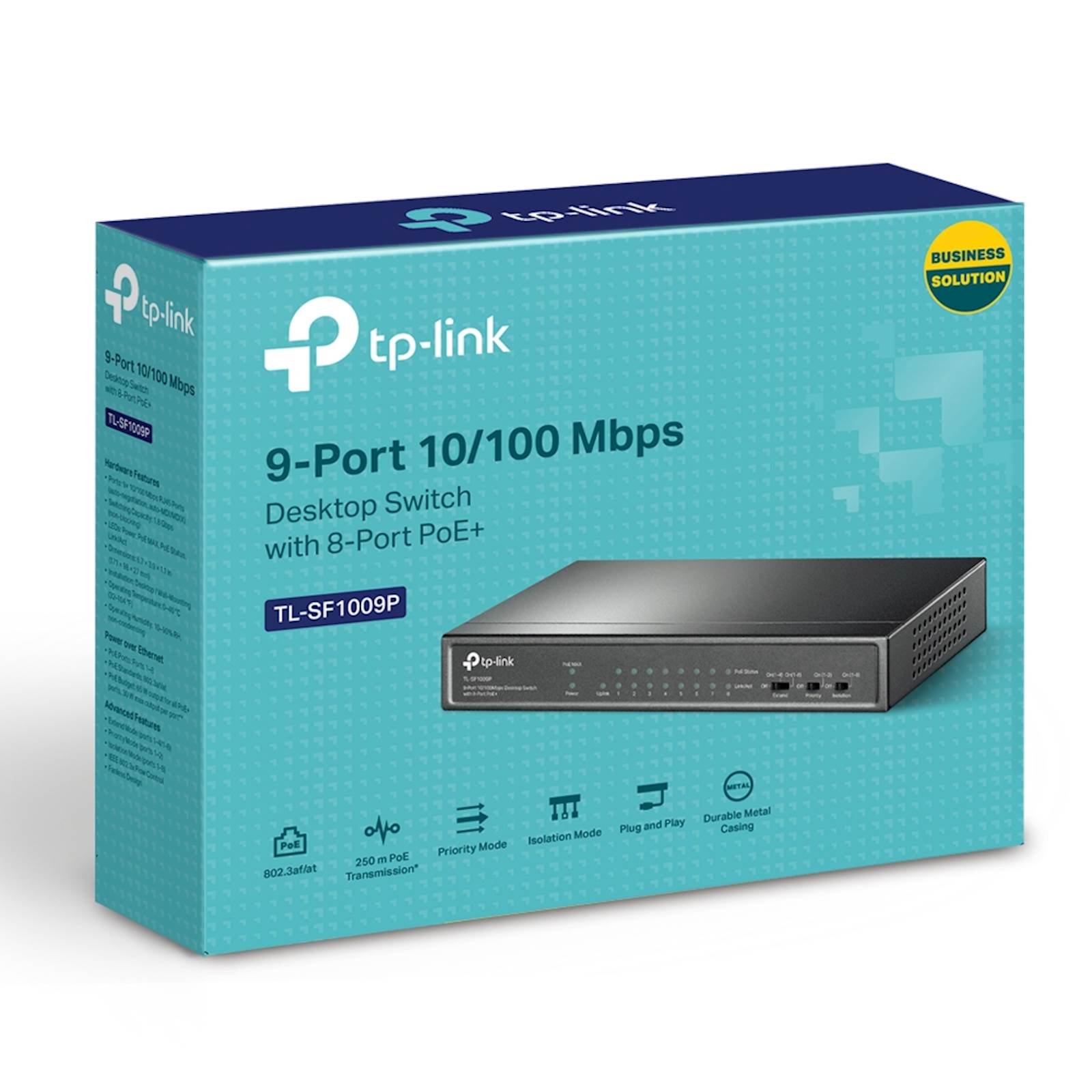 Switch TP-Link Omada 9-Port 10/100Mbps sa 8-Port PoE TL-SF1009P