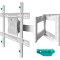 ONKRON Full Motion TV Wall Mount for 40 to 75-inch Flat Panel TVs Digital Panels 68,2 kg, White