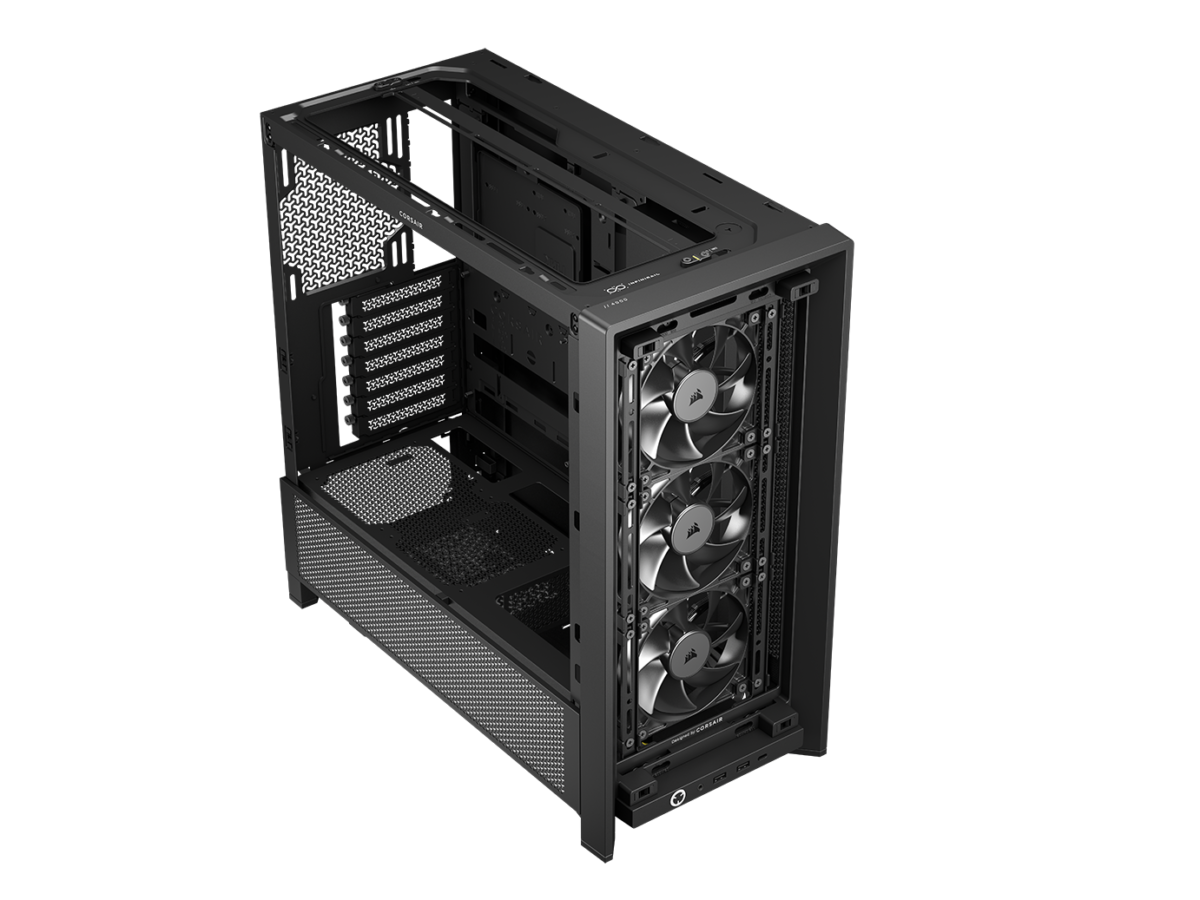 CORSAIR FRAME 4000D RS Case3xRS120 fans, 360mm radiator170mm cooler, 430mm GPU, ATX, Black - Image 3