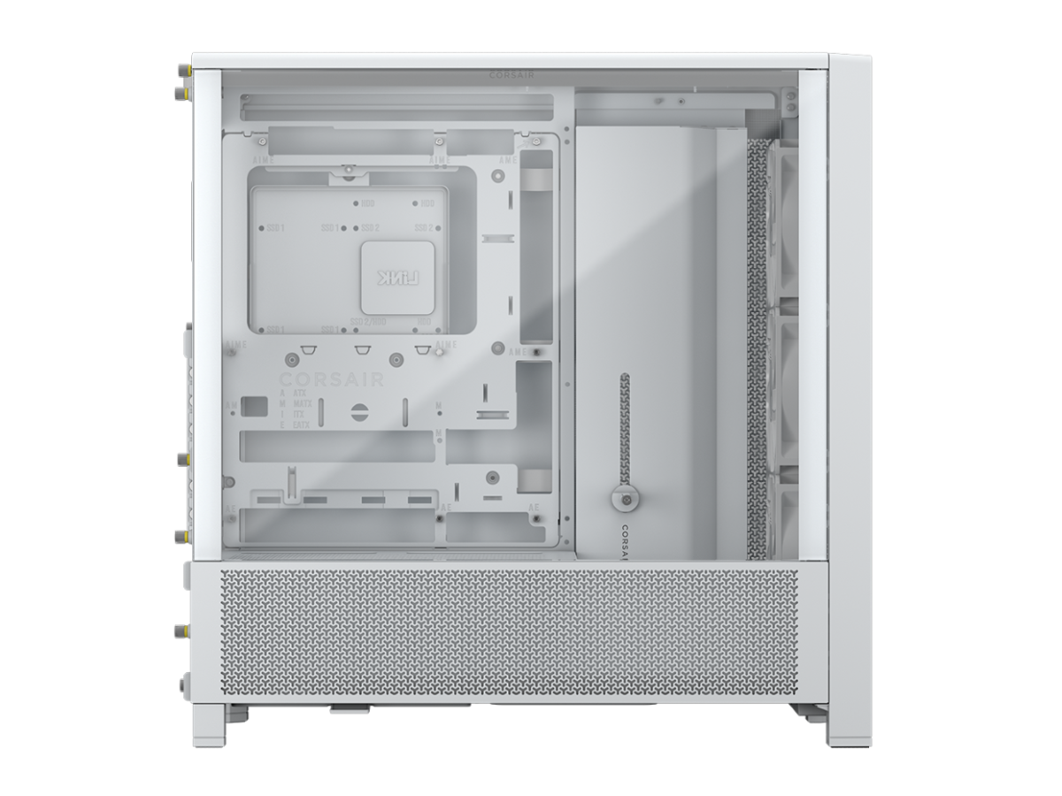 CORSAIR FRAME 4000D RS Case3xRS120 fans, 360mm radiator170mm cooler, 430mm GPU, ATX, White - Image 2