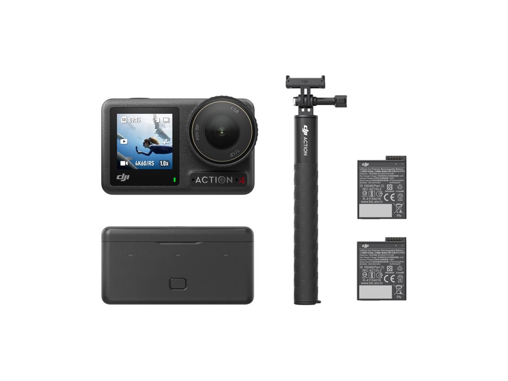 DJI Osmo Action 4 Advent Combo1/1,3? senzor,10-bitni D-Log MVeći vijek baterije,4K/120fps Ultra-Wide