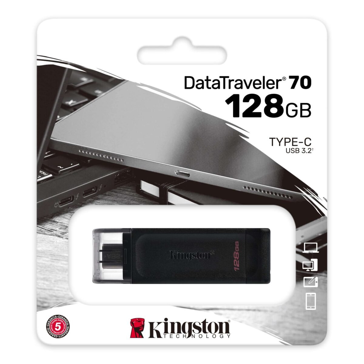 Kingston FD 128GB USB-CUSB 3.2 Gen 1 speedsPortable and simple design - Image 2