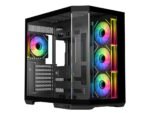 RYZE Mythic MT500 4F Black 1x ARGB fan, 3x ARGB Reverse ATX, Dual chamber case