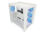 LC-Power Case Gaming 807W Midi-ATX, white, HD Audio, 4x 120mm ARGB fan, 1x USB-C - Image 2
