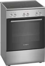 BOSCH električni štednjak Serie 2|, A, 66L,ravna ploča INOX, 7 programa, 3D HotAir,